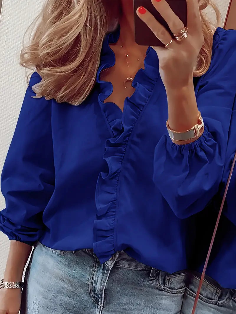 Blusa Scollo V No-Stiro