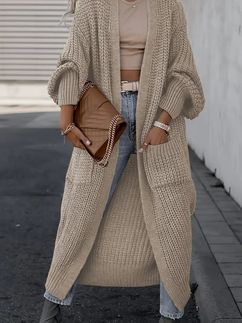Cardigan Lungo Scollo-V Snellente