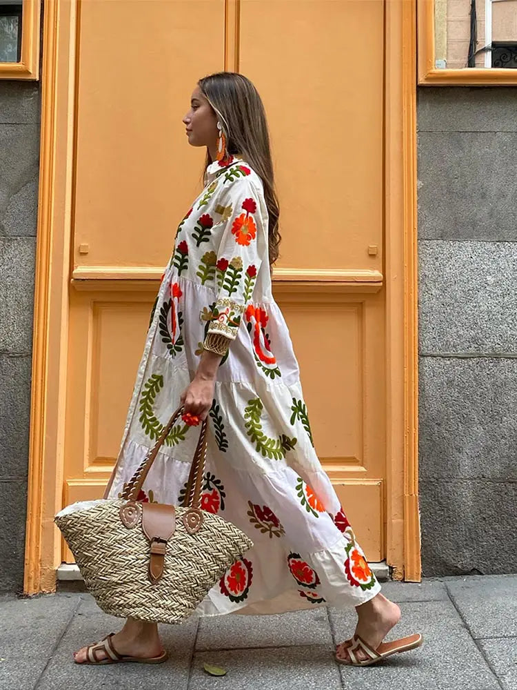Elegant Patchwork Dress That Flatters