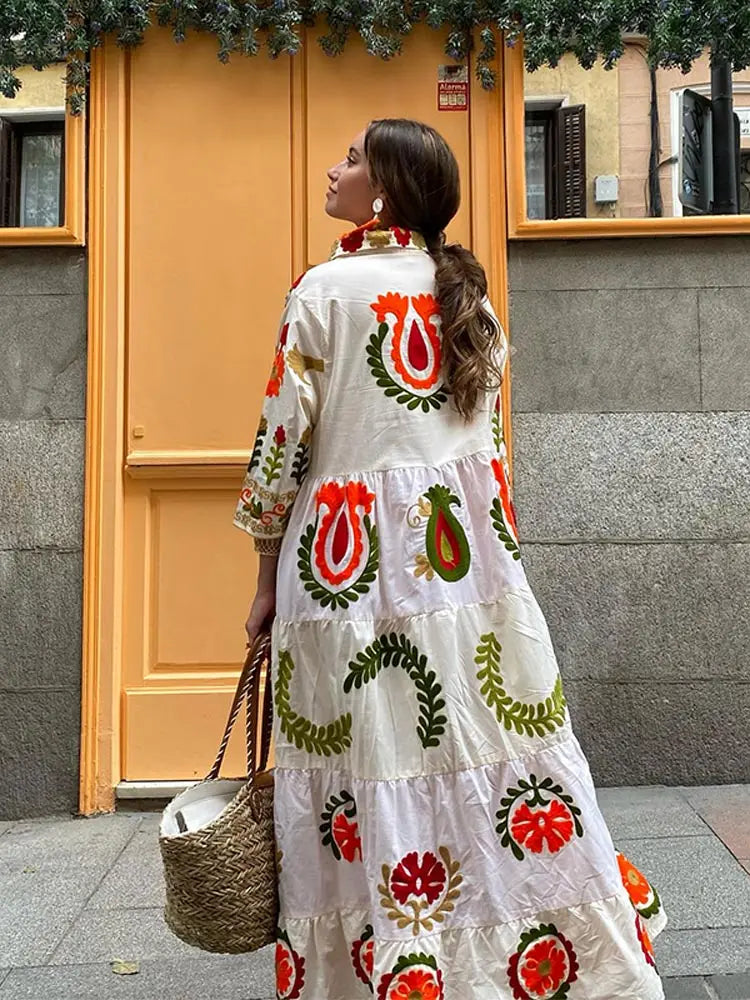 Elegant Patchwork Dress That Flatters