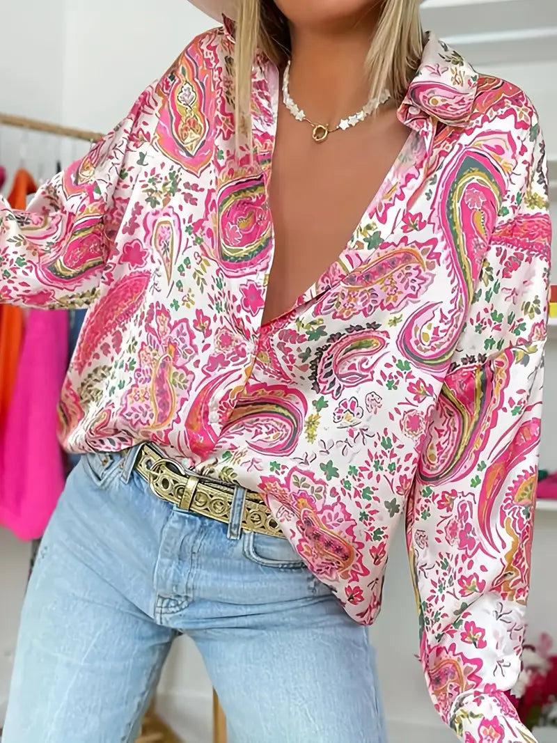 Blusa Paisley No-Stiro