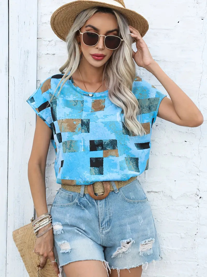 Blusa Geometrica Senza-Stiro