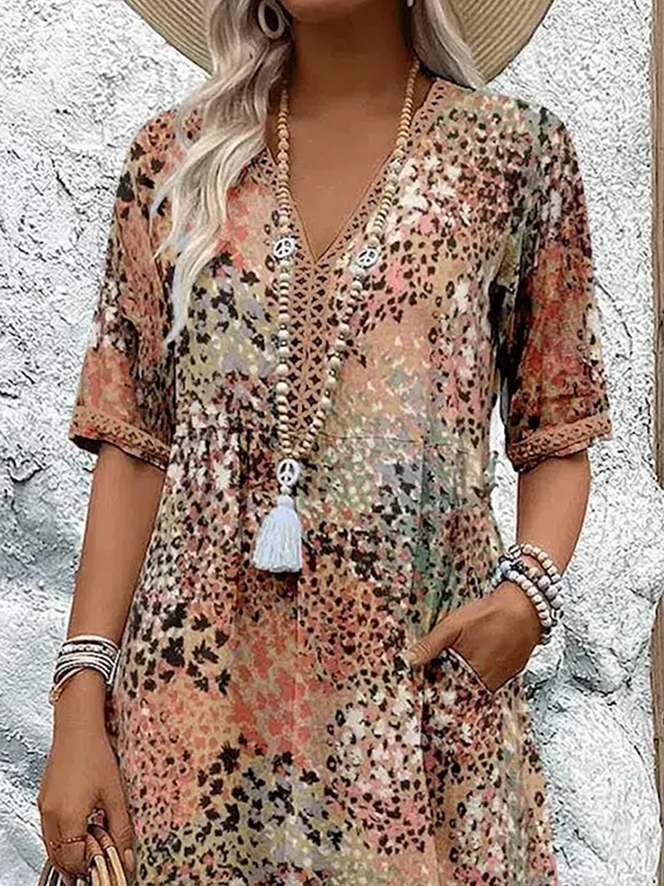 Abito Maxi Floreale Ultra-Leggero