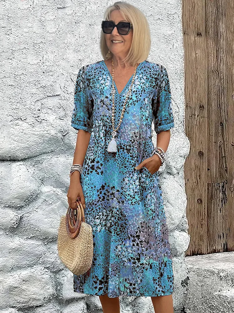 Abito Maxi Floreale Ultra-Leggero