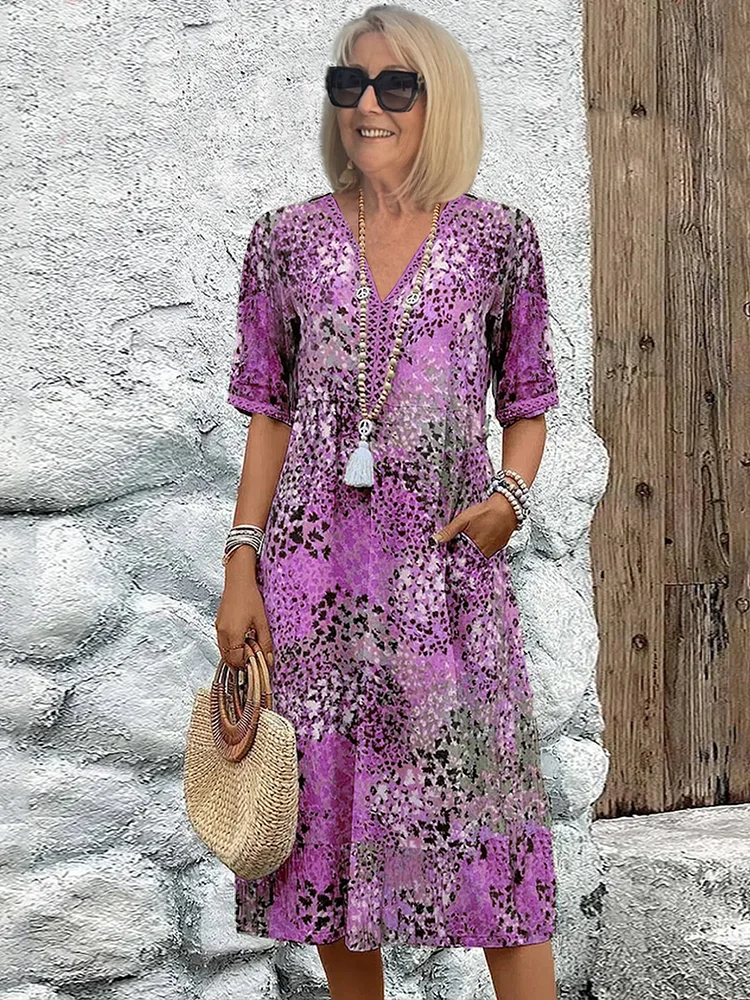 Abito Maxi Floreale Ultra-Leggero