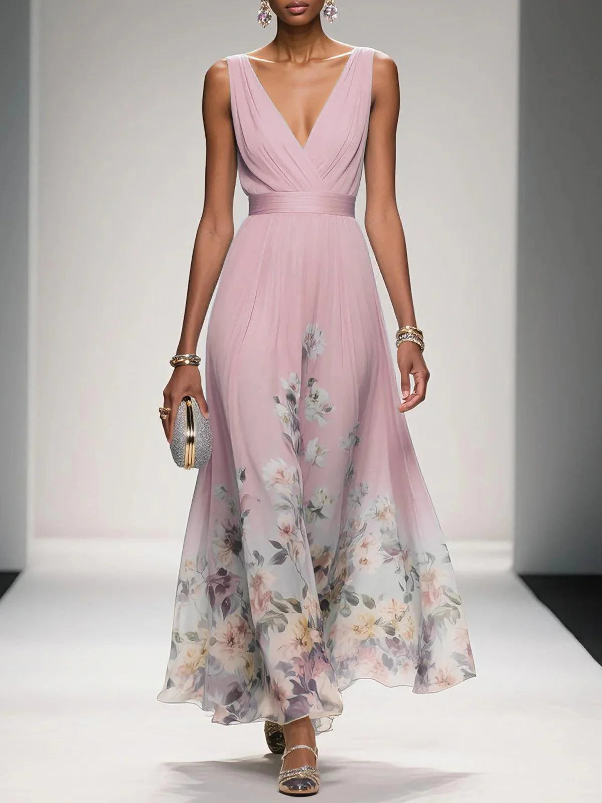 Abito Floreale Leggero Maxi