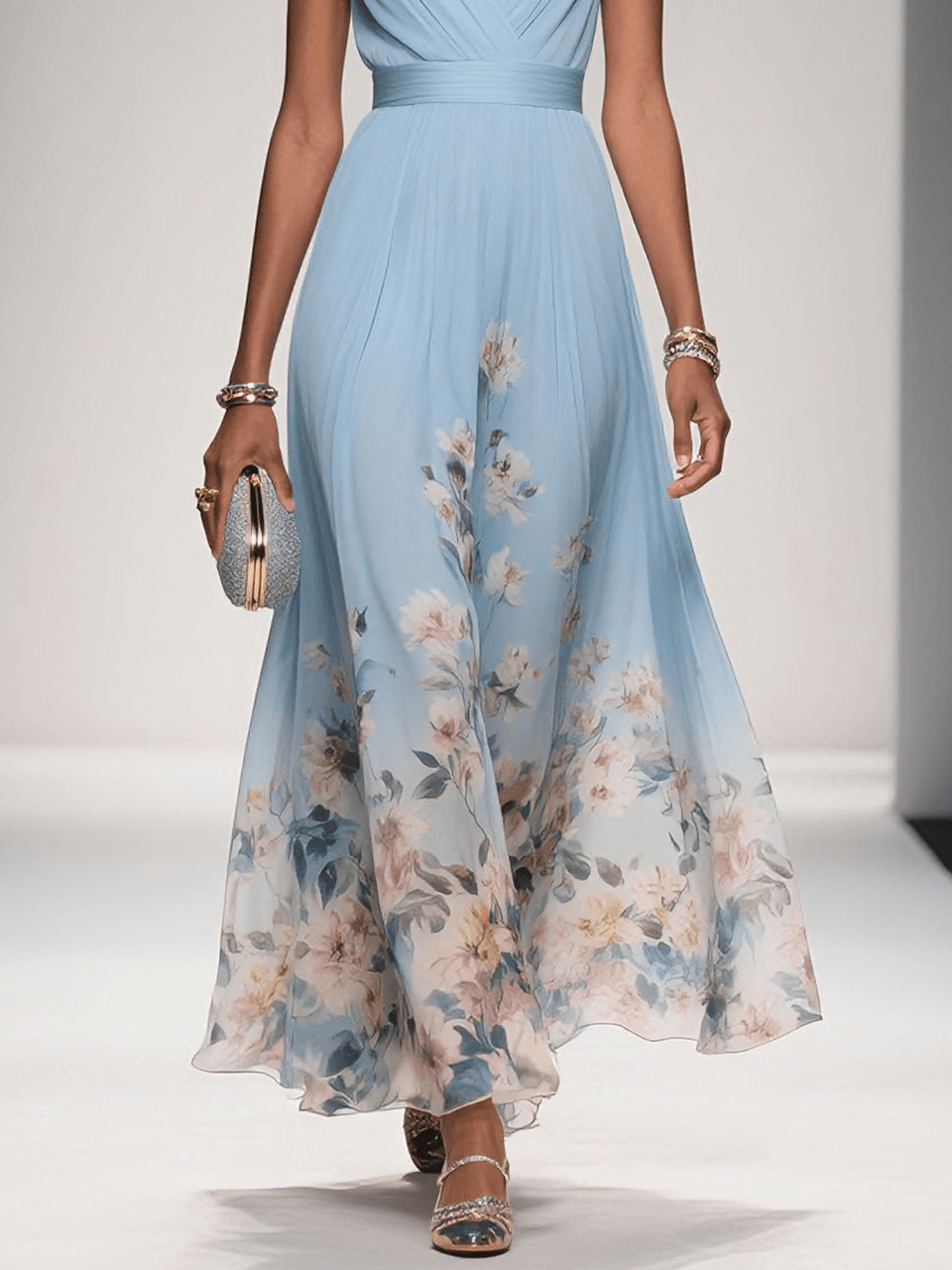 Abito Floreale Leggero Maxi