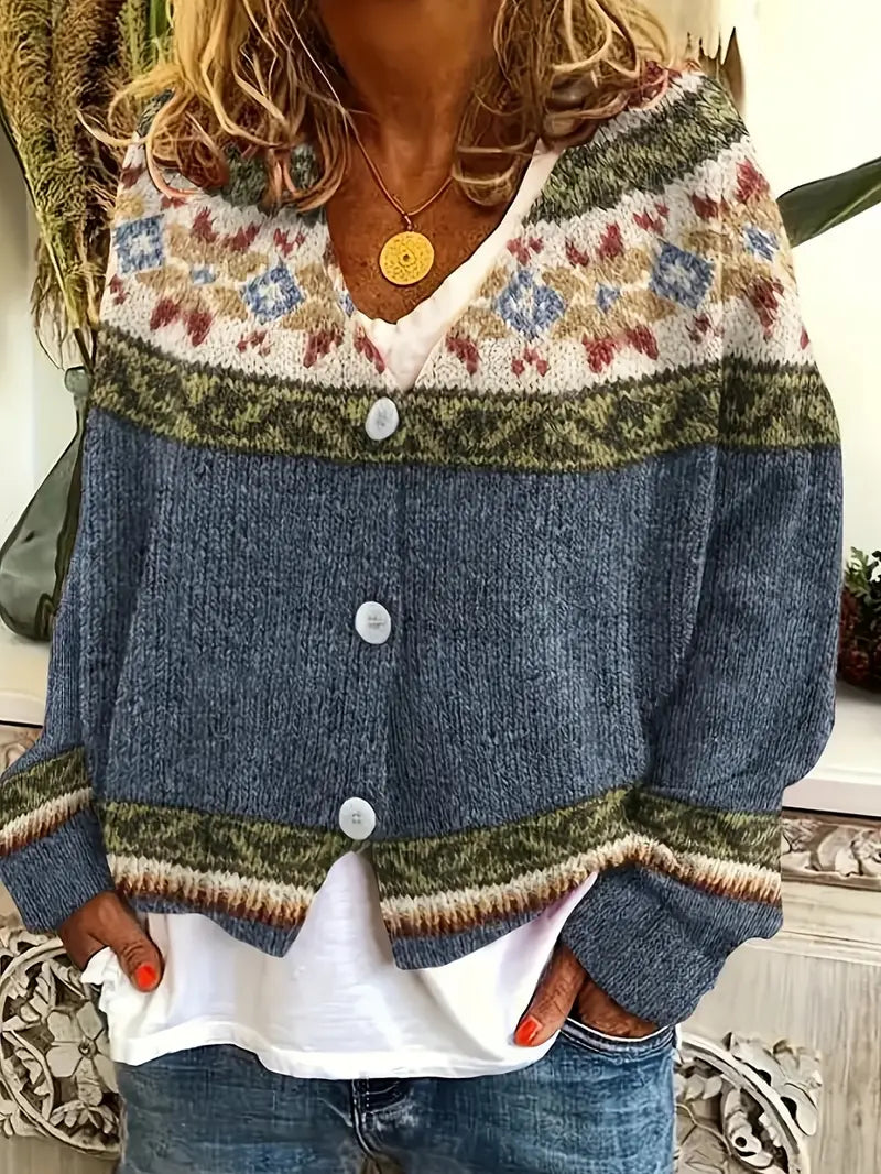 Cardigan Rigato Morbido-Traspirante