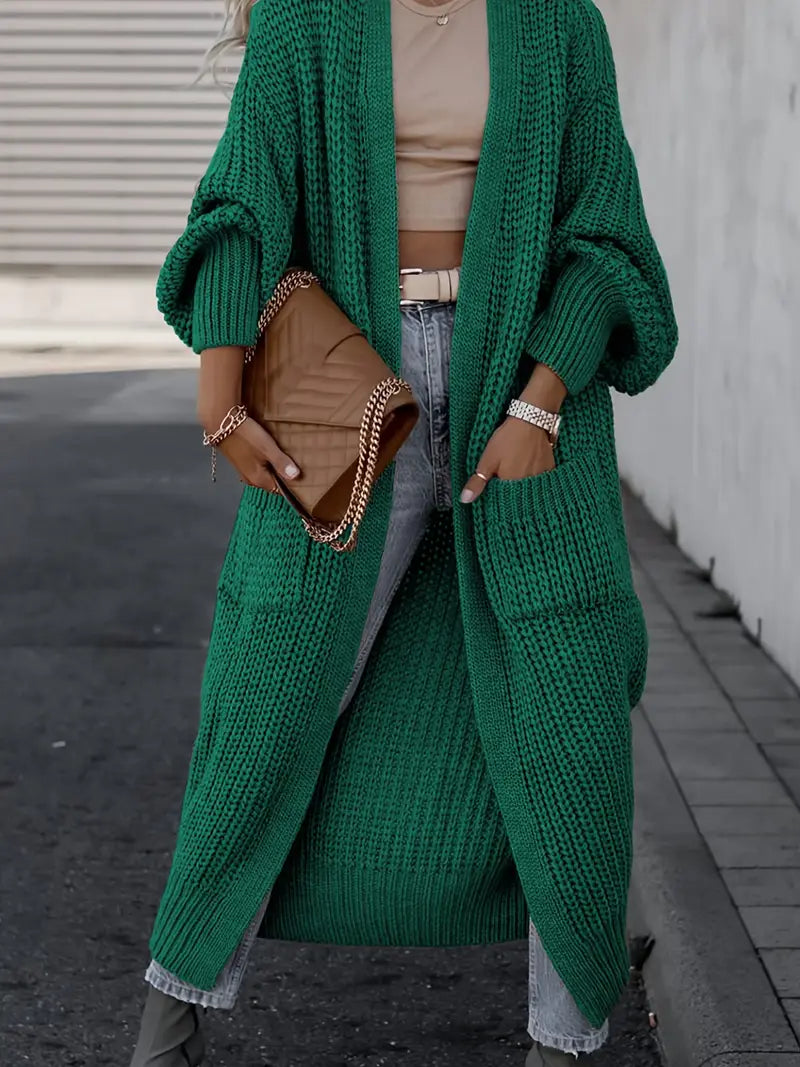 Cardigan Lungo Scollo-V Snellente