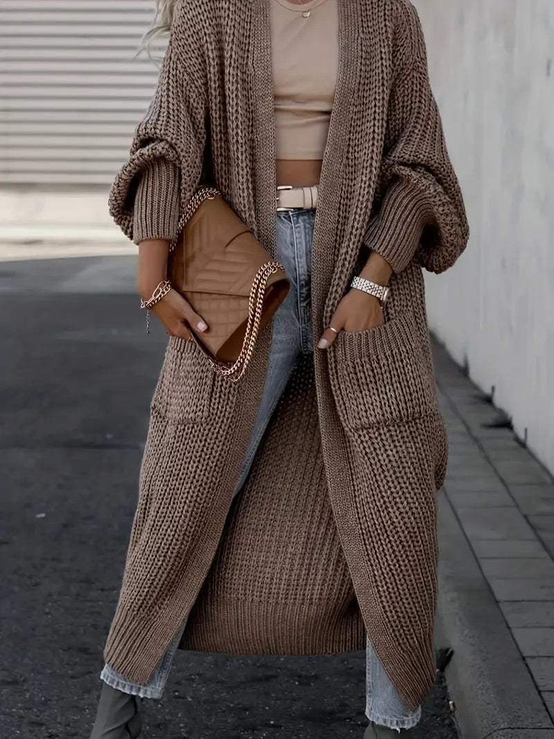 Cardigan Lungo Scollo-V Snellente