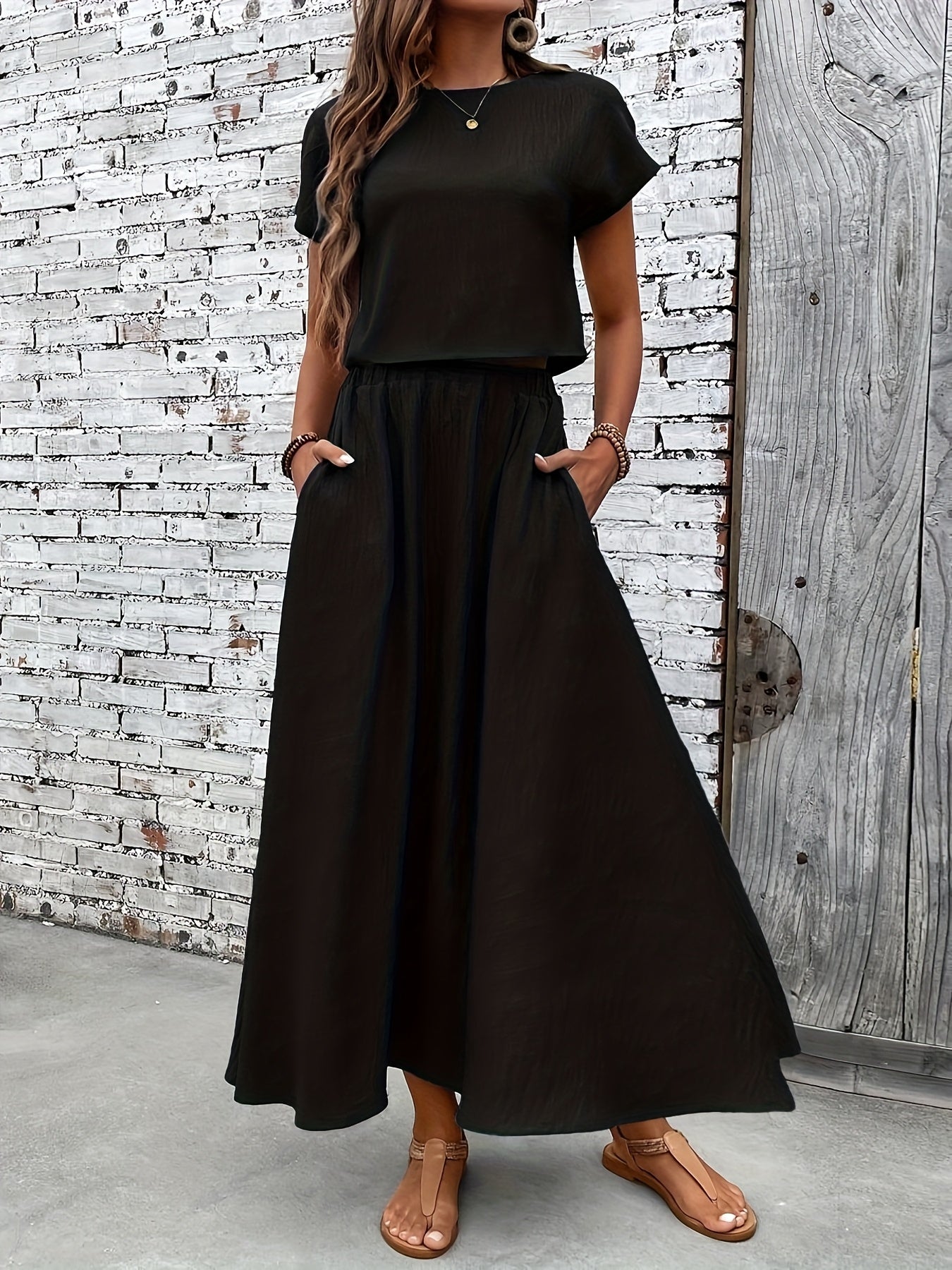Set Blusa 2-Pezzi Senza-Stiro