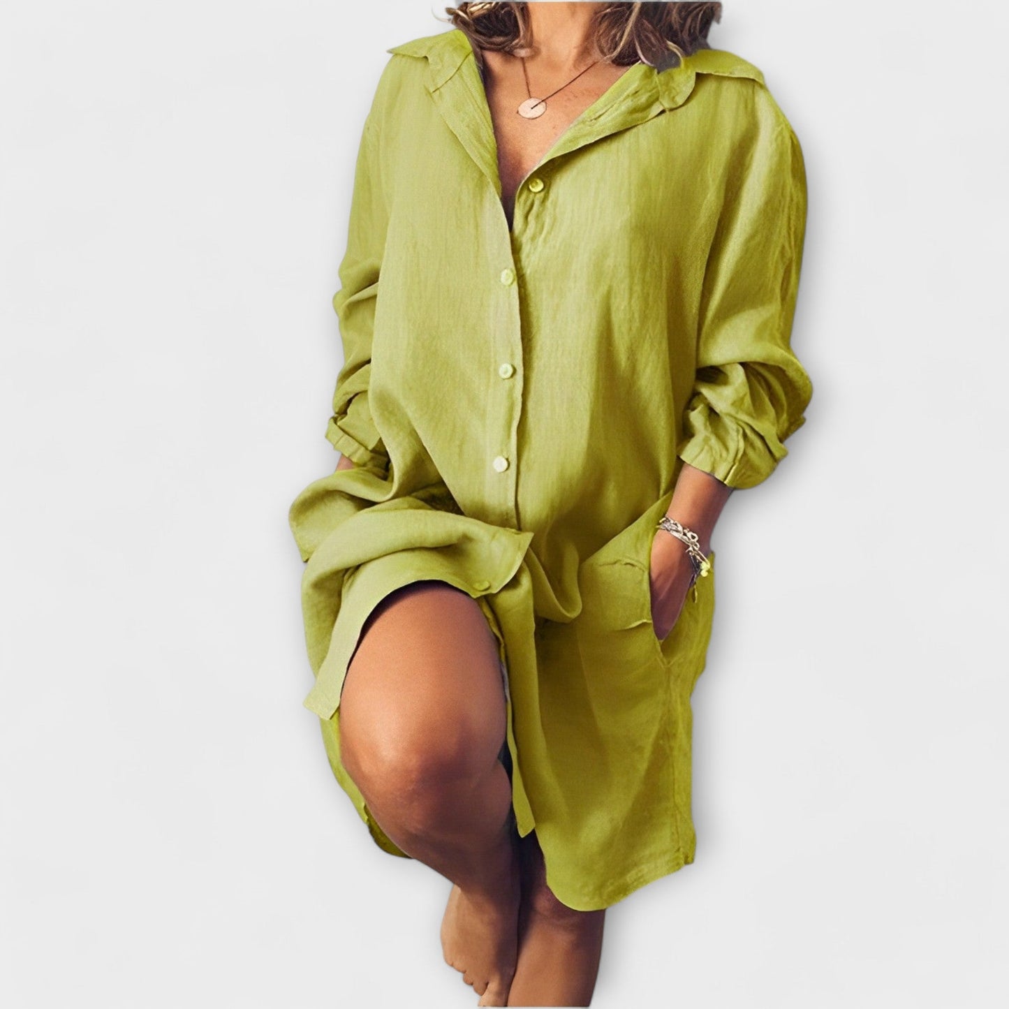 Blusa-Lino Elegante Confortevole