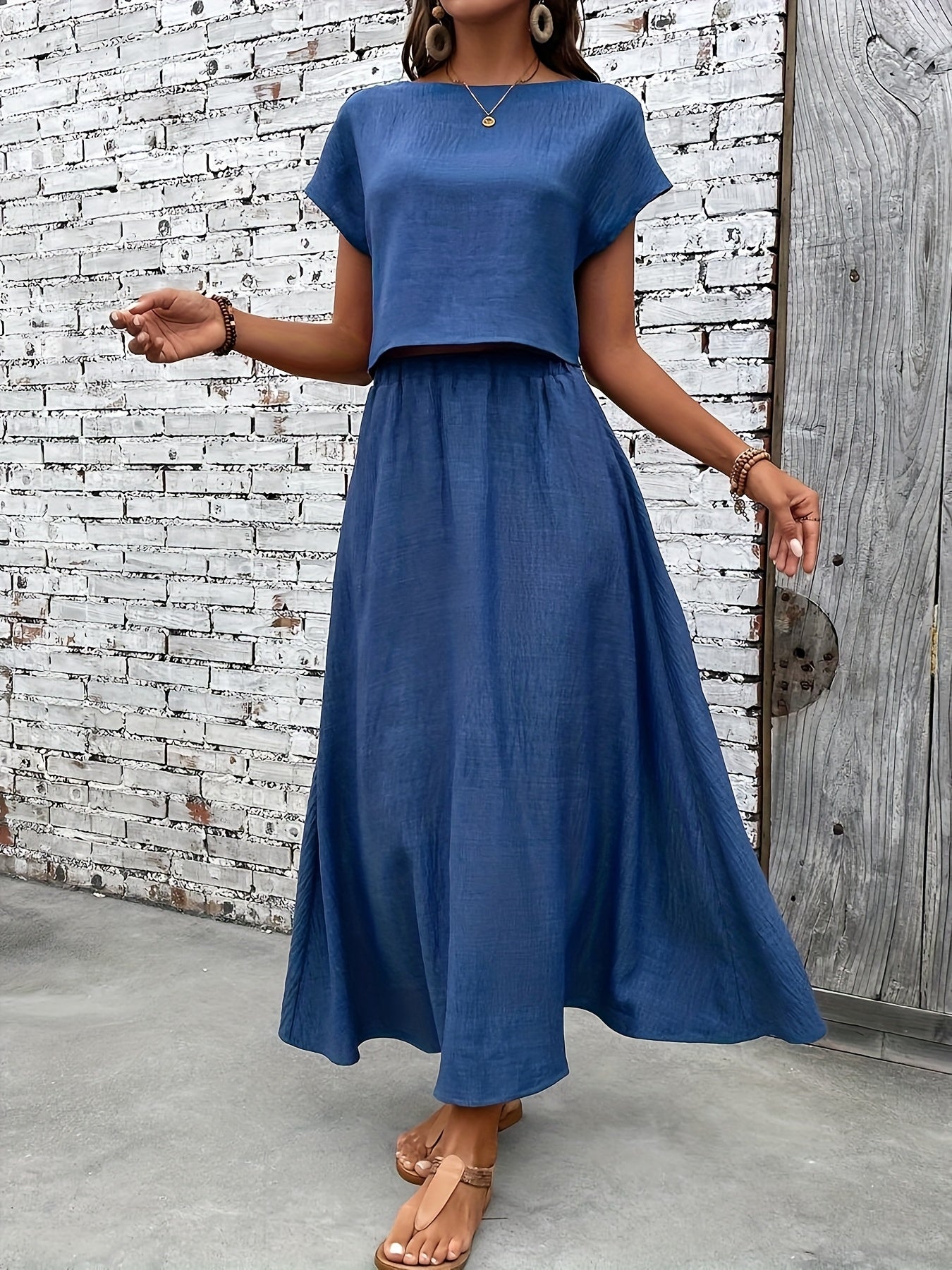 Set Blusa 2-Pezzi Senza-Stiro