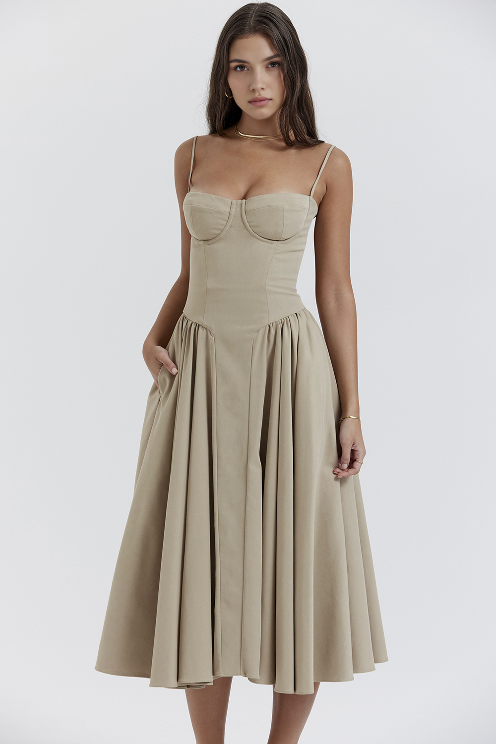 Chic-Flare Midi Dress