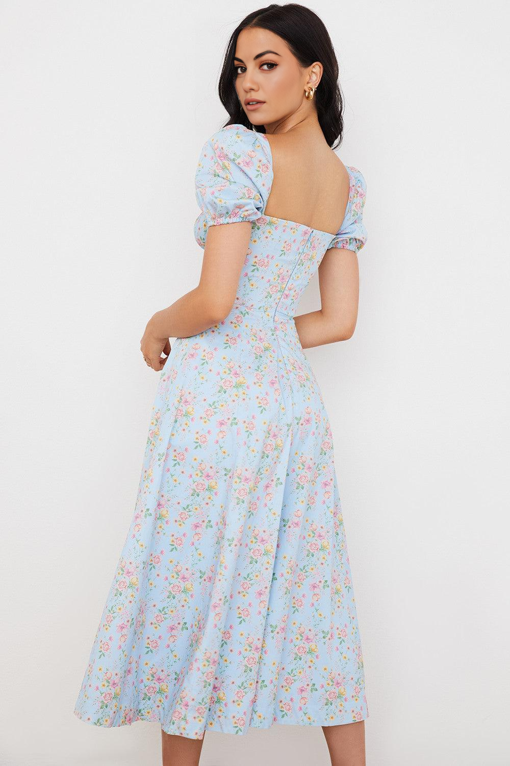 Elegant Corset-Style Midi Dress