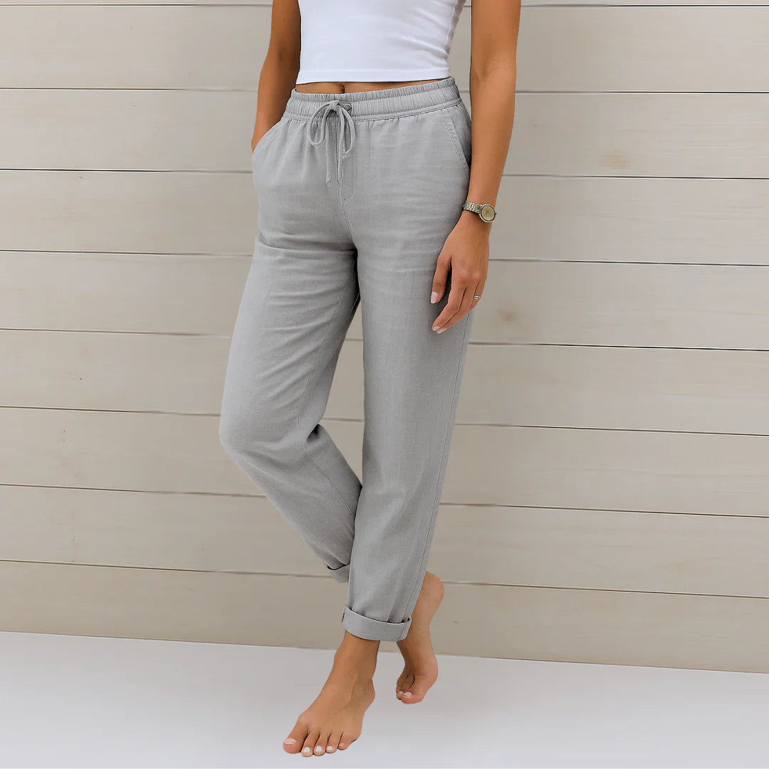 Pantaloni Lino Comfort-Stretch