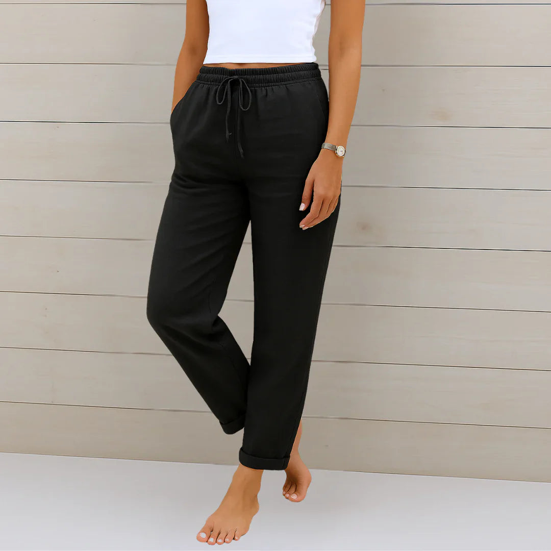 Pantaloni Lino Comfort-Stretch