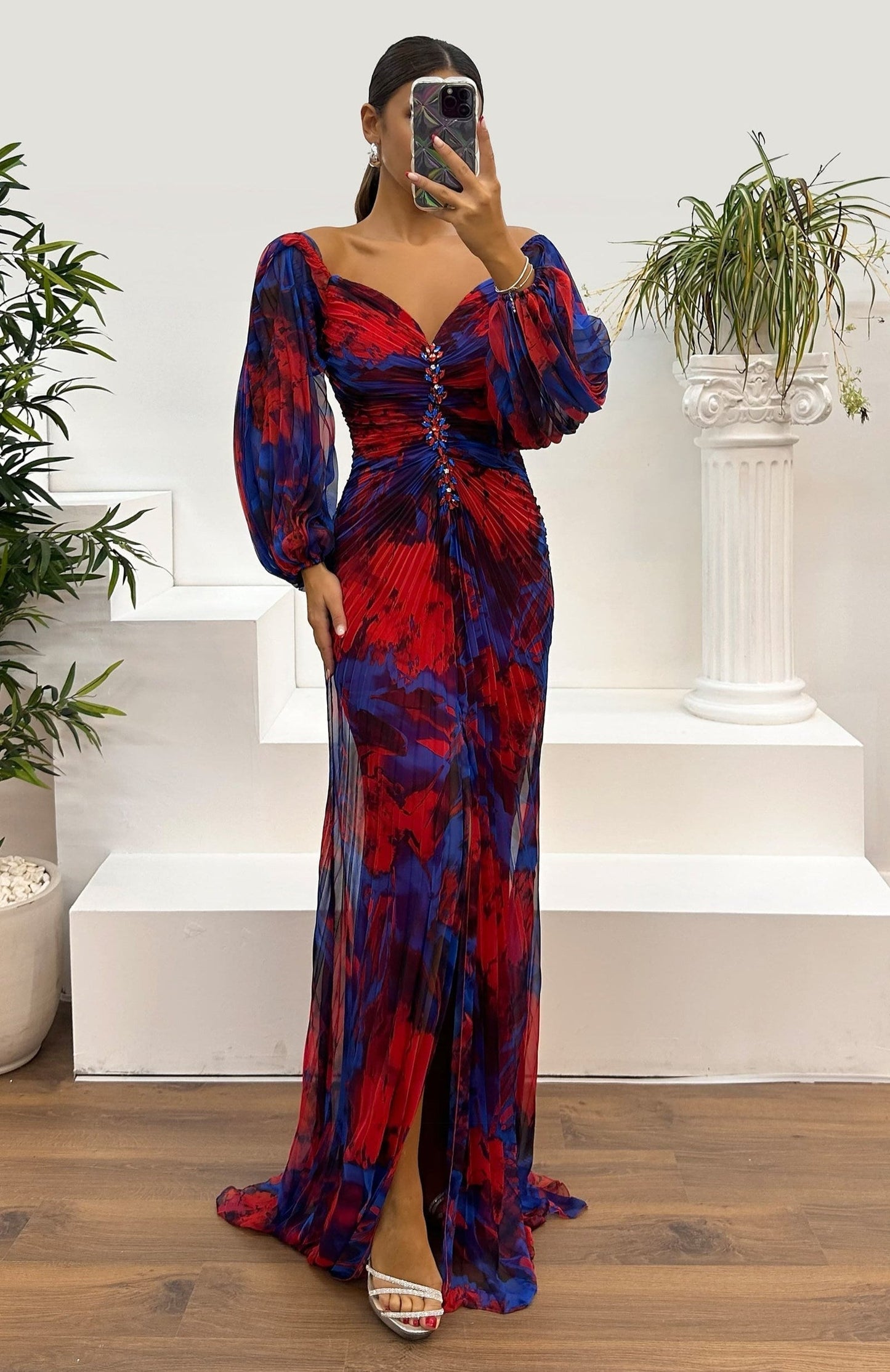 Sculpting V-Neck Dress