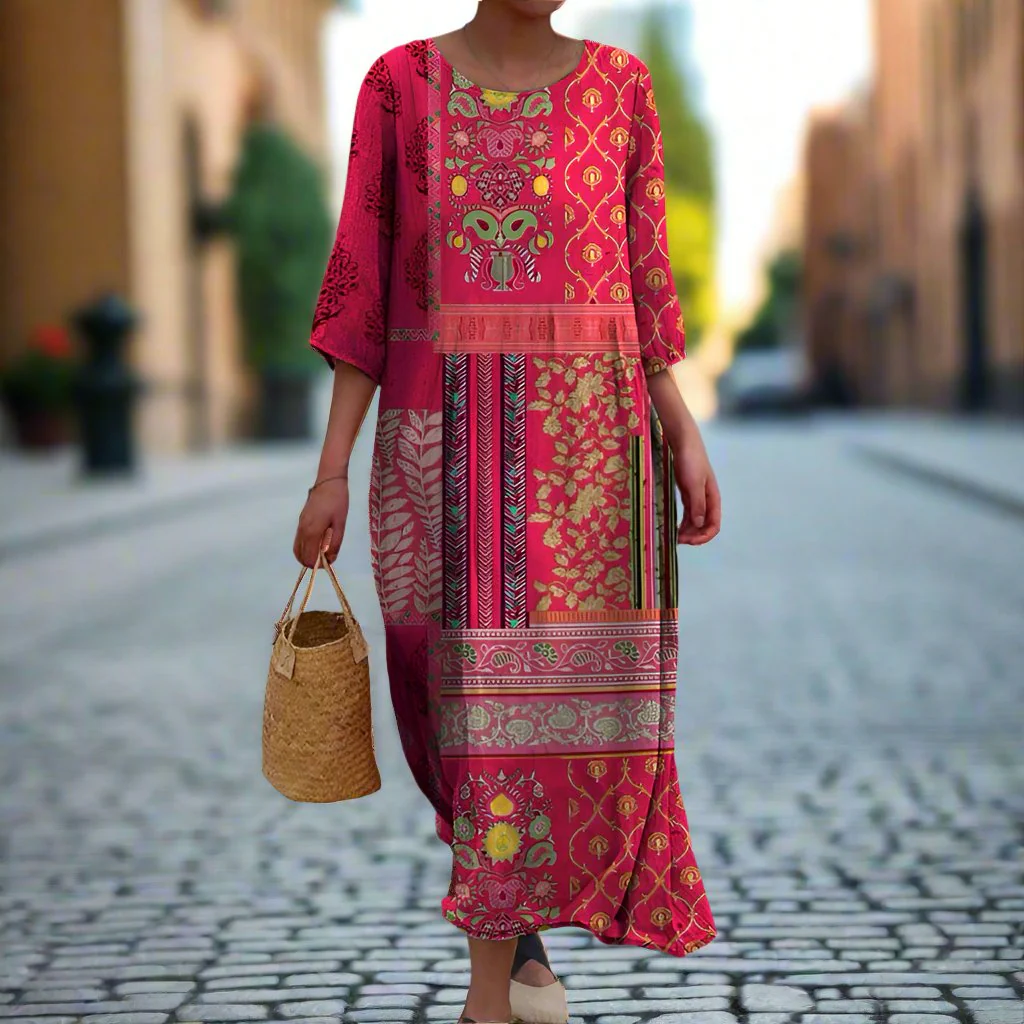 Vestito Vintage-Geometrico Donna