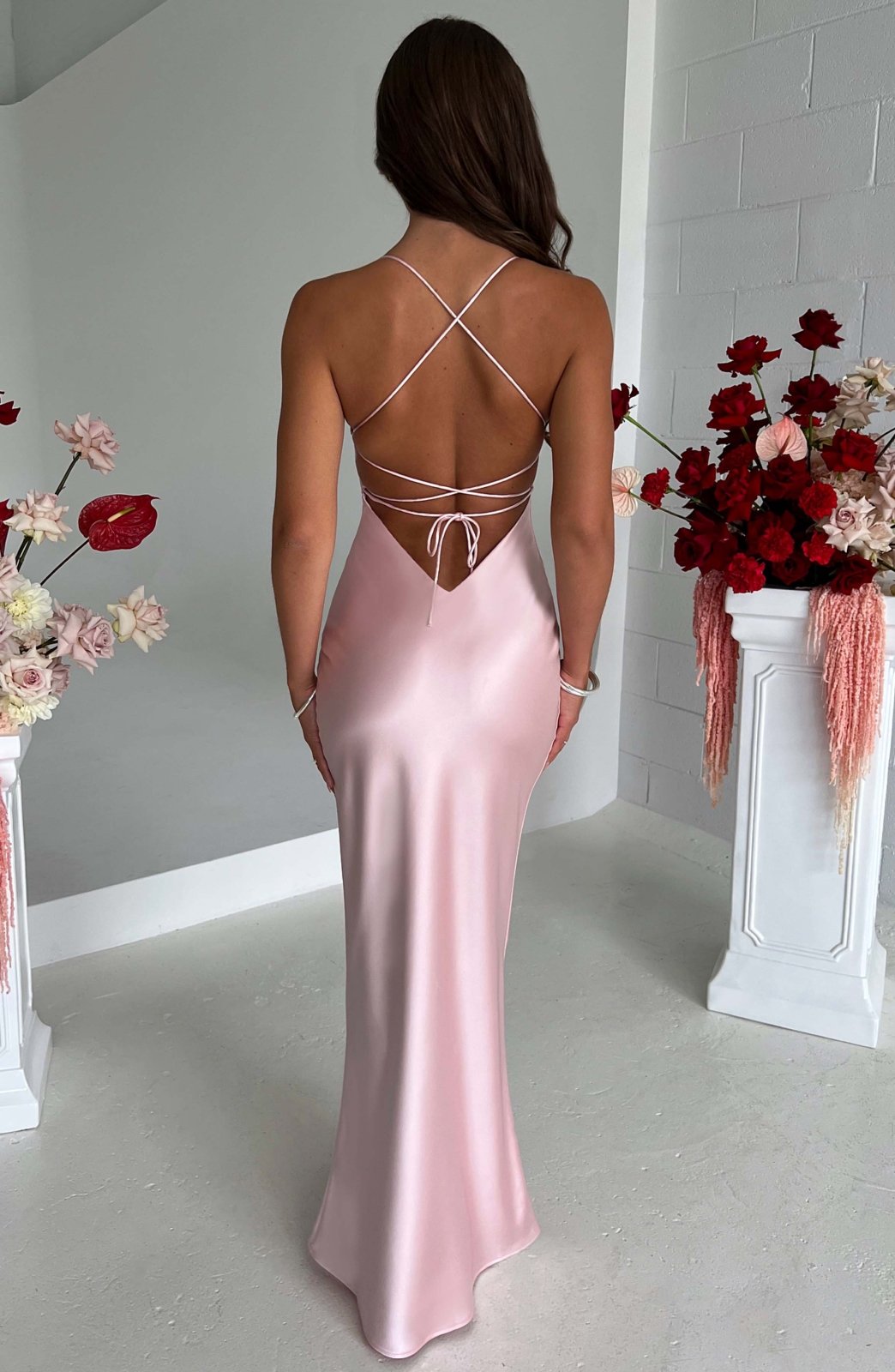 Abito Maxi Satinato Elegante
