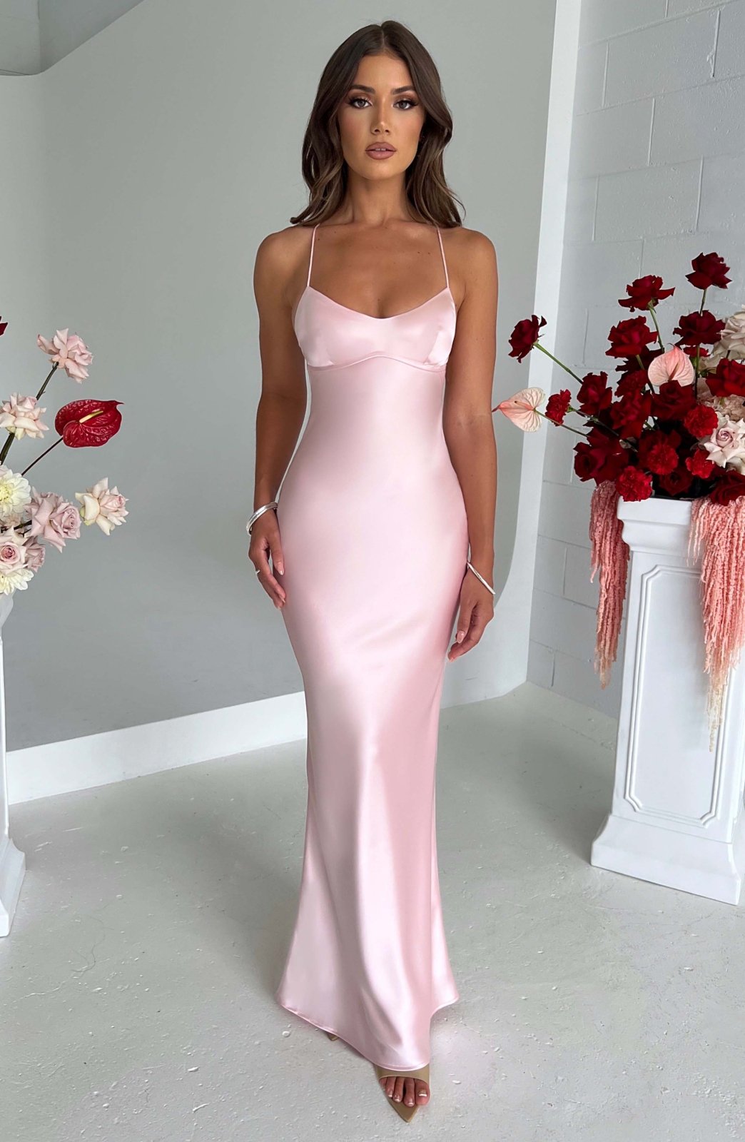 Abito Maxi Satinato Elegante