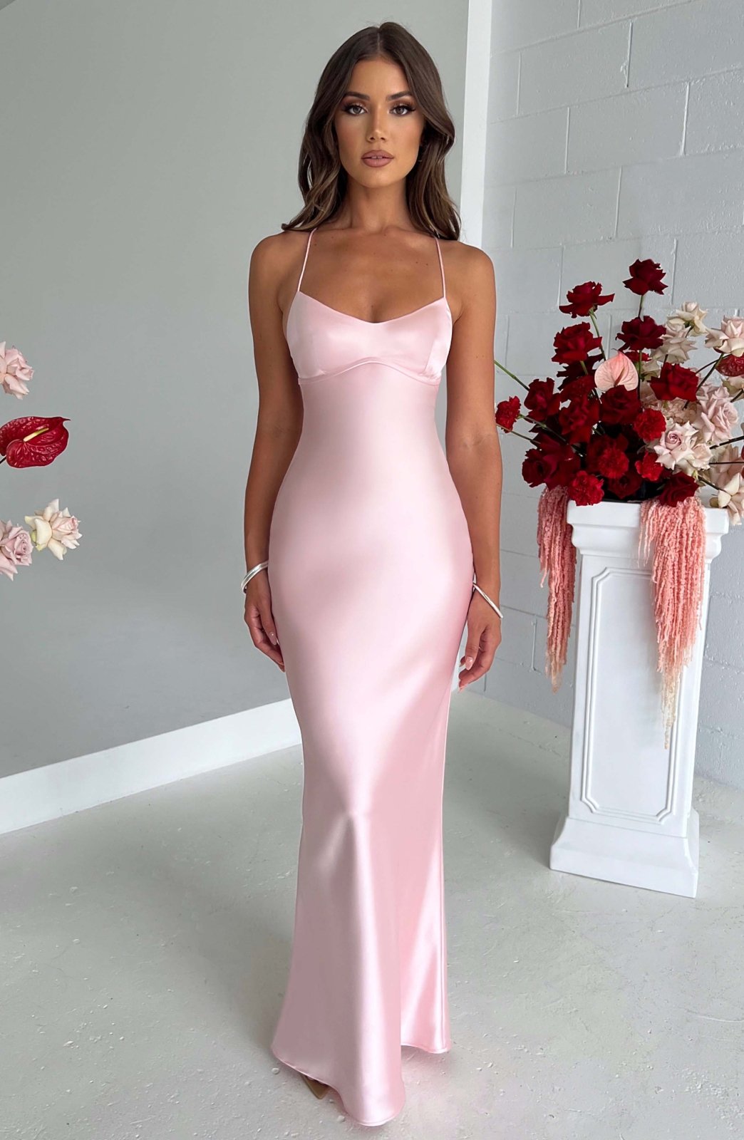 Abito Maxi Satinato Elegante