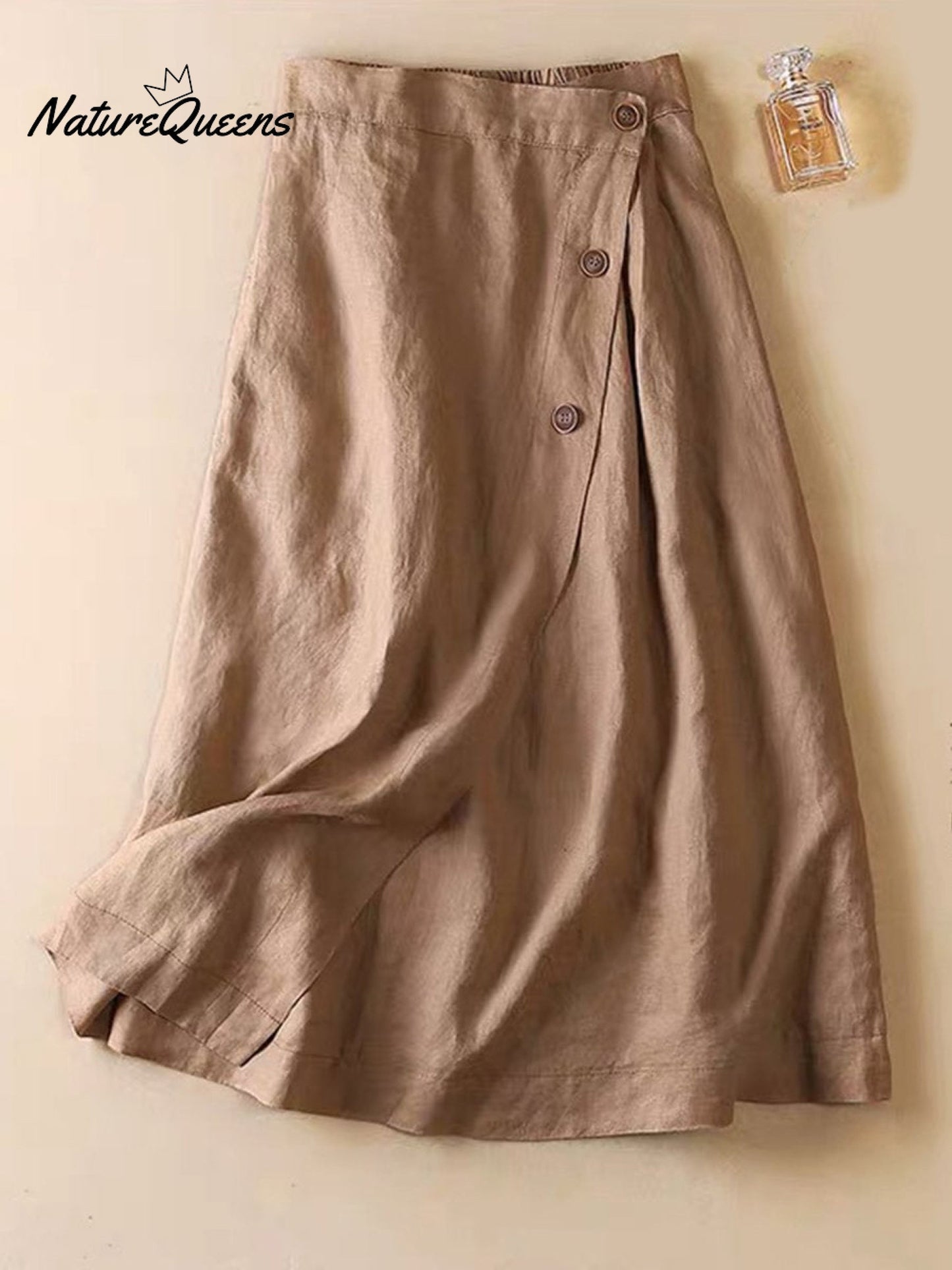 Gonna Floreale Linen-Cotton