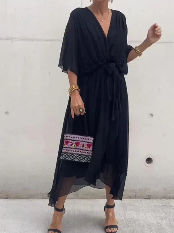 Chiffon Elegante Abito V-Sensuale