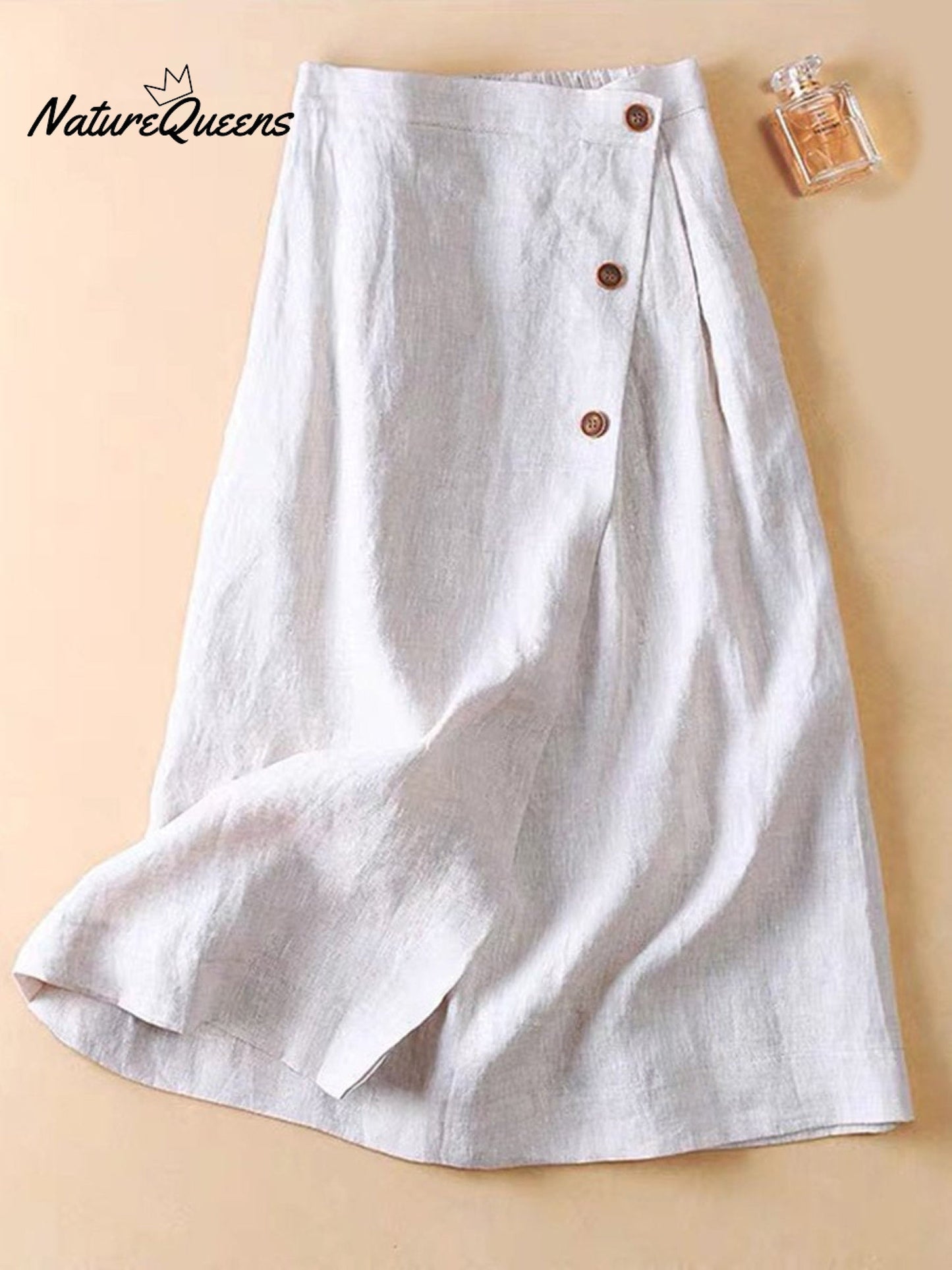 Gonna Floreale Linen-Cotton