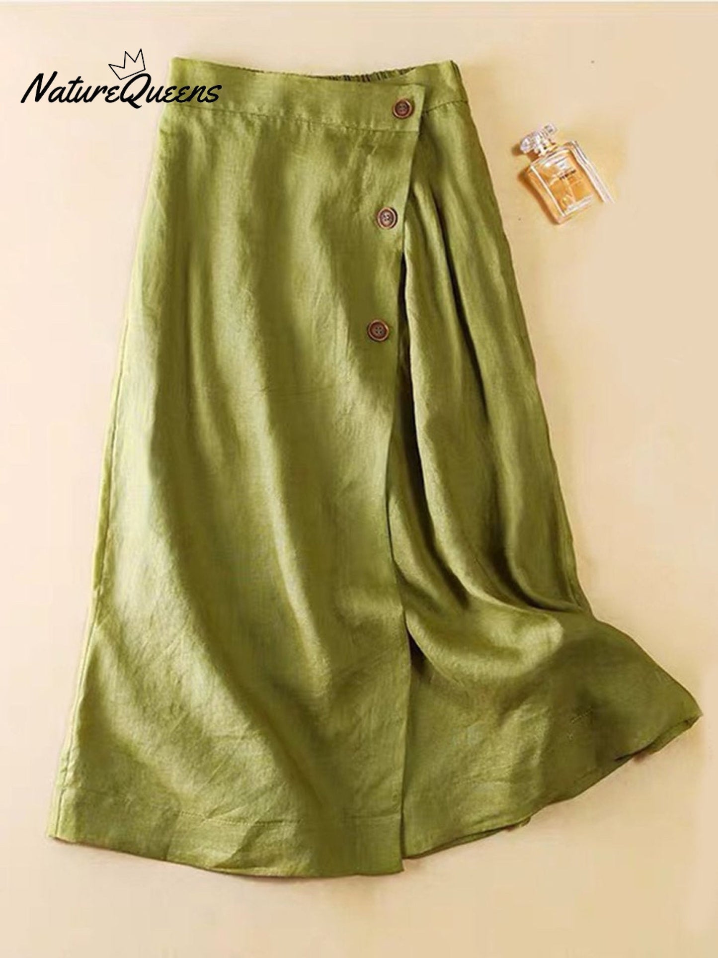 Gonna Floreale Linen-Cotton