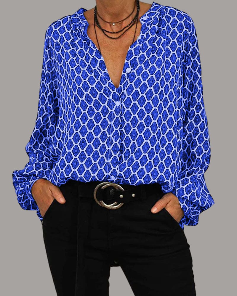 Eleganza-Toscana V-Neck Blouse
