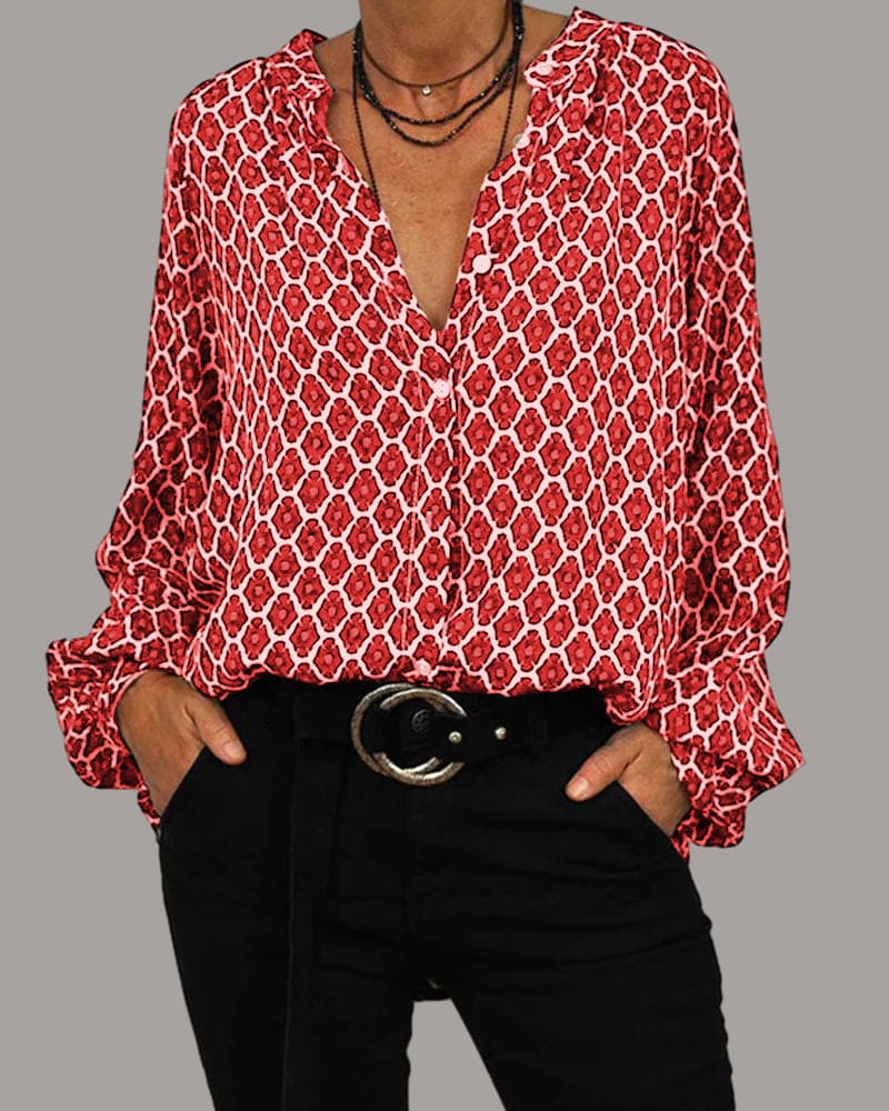 Eleganza-Toscana V-Neck Blouse