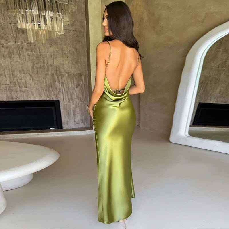 Abito Maxi Satined Elegante