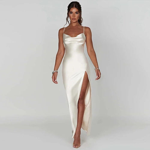 Abito Maxi Satined Elegante