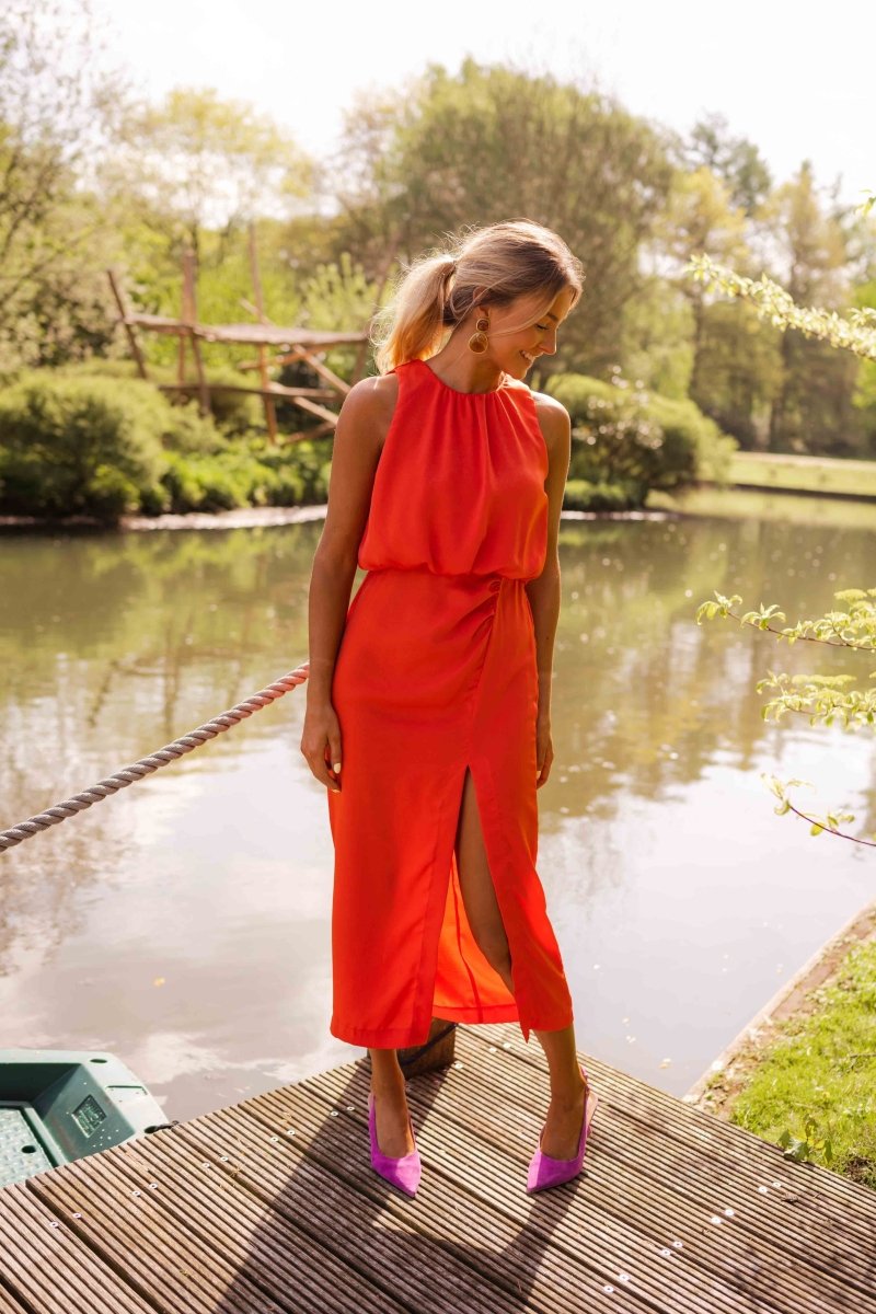 Eleganza Luminosa Midi-Kleid