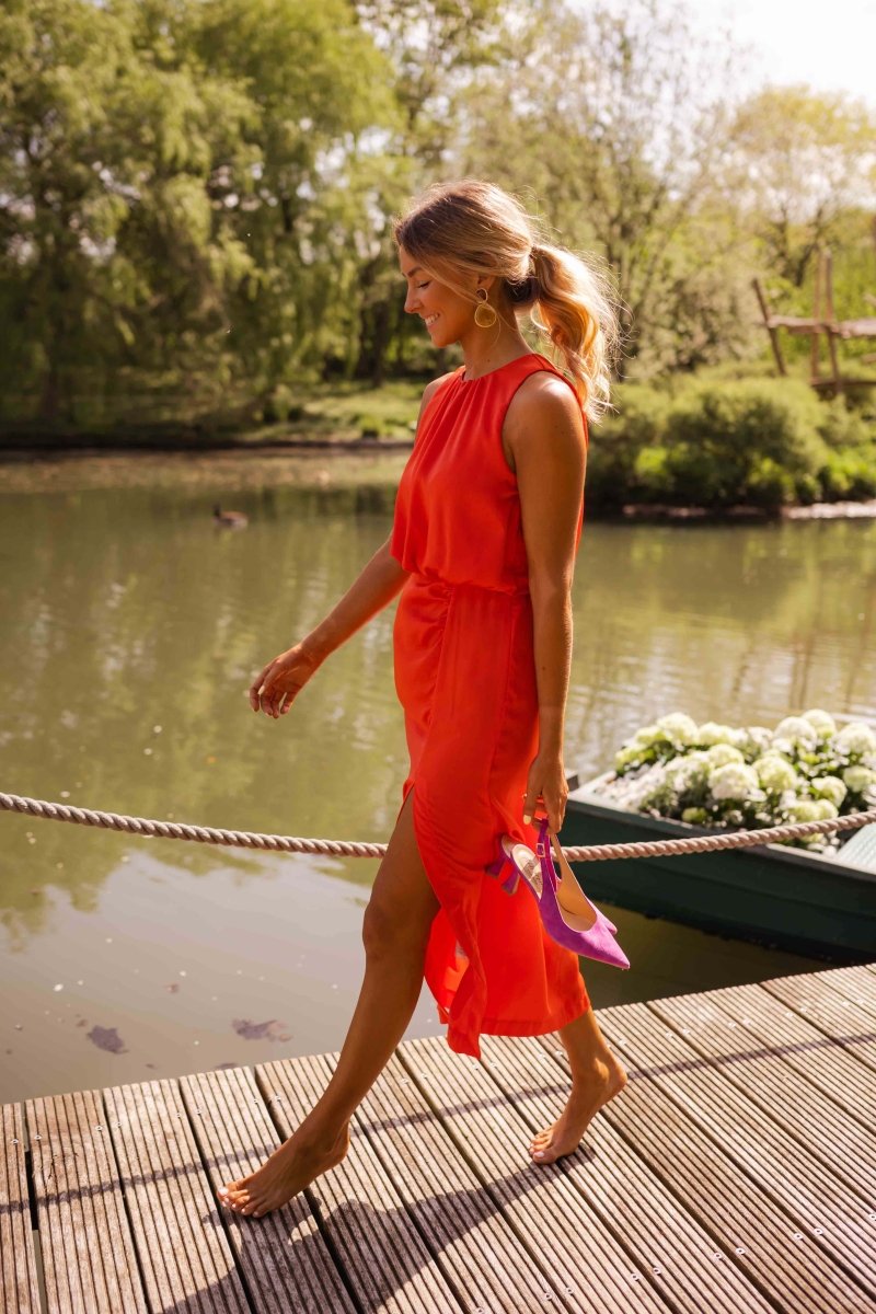 Eleganza Luminosa Midi-Kleid