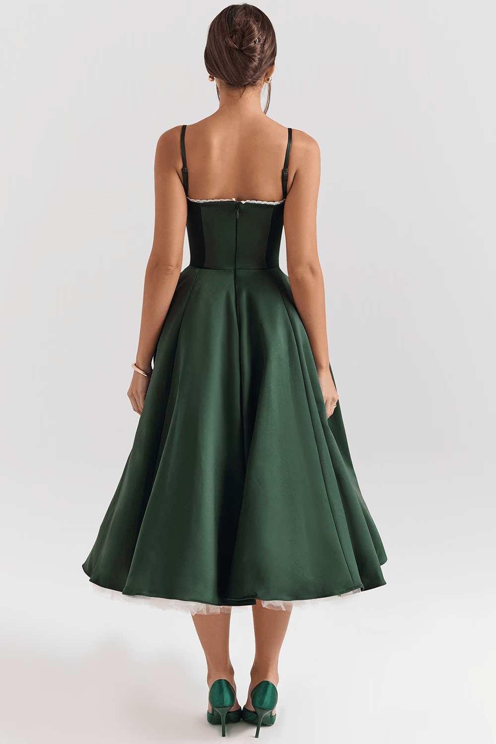 Satin Eleganza Midi Dress