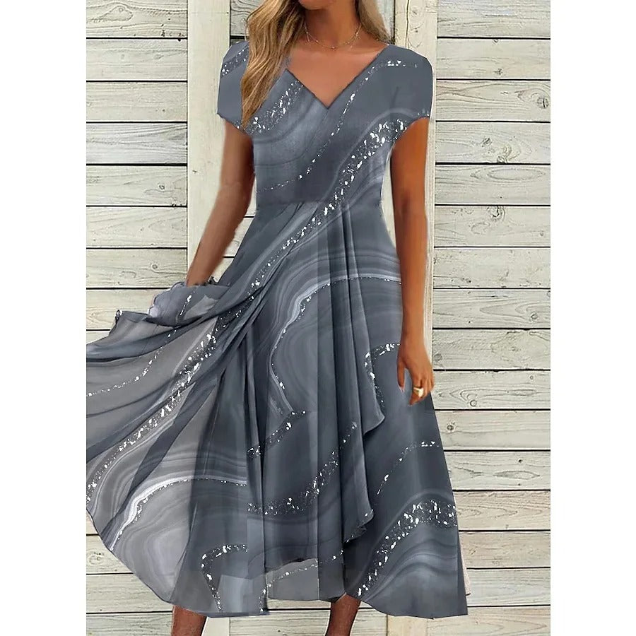 Abito Midi Eleganza Patchwork