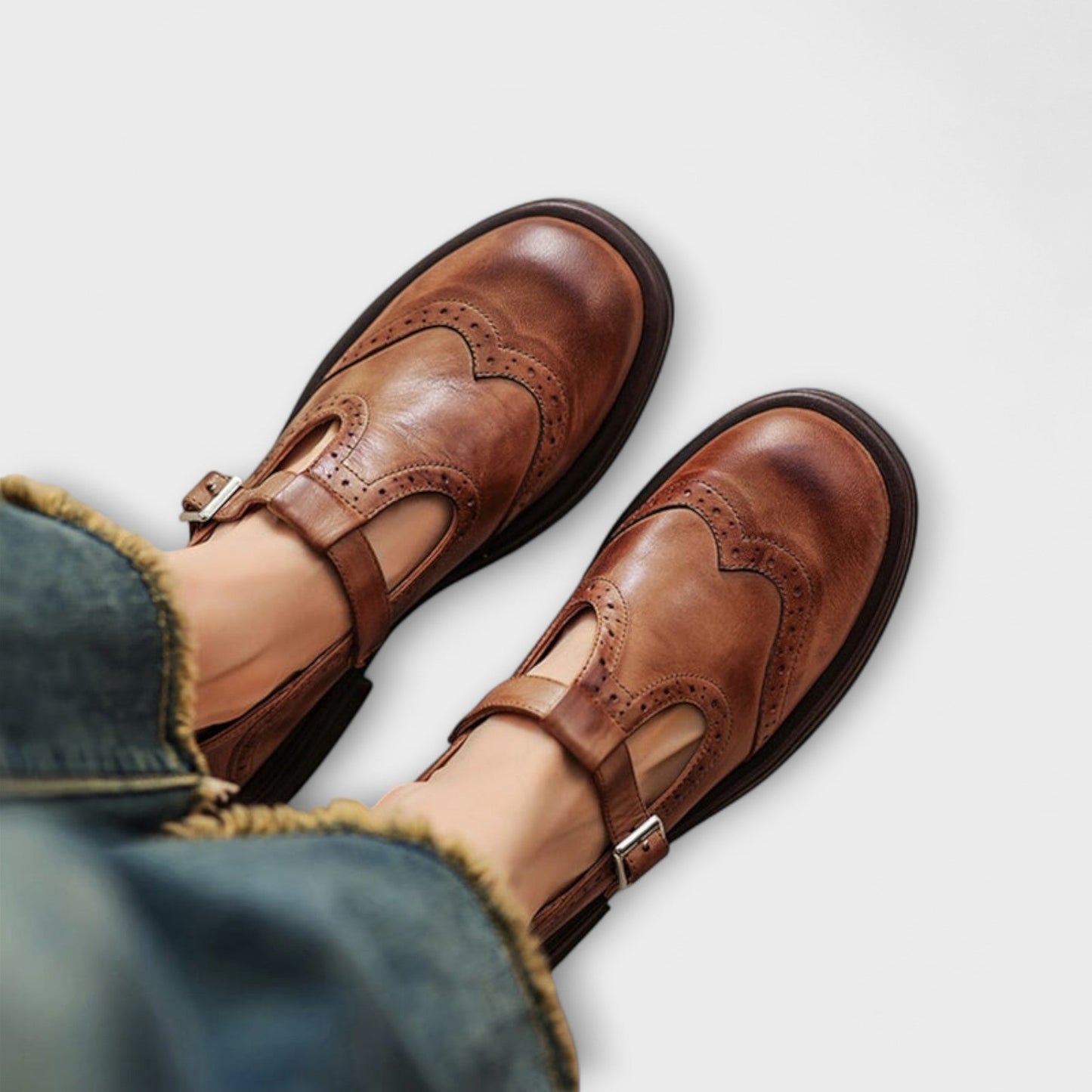 Eleganti Mary Janes In Pelle
