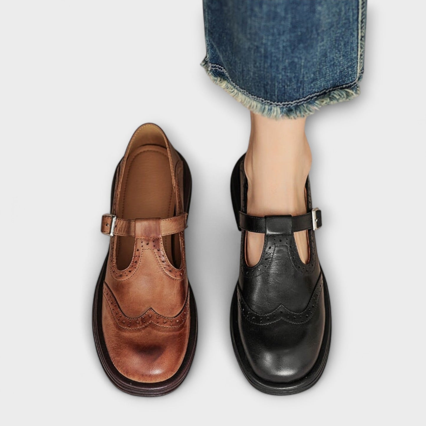 Eleganti Mary Janes In Pelle