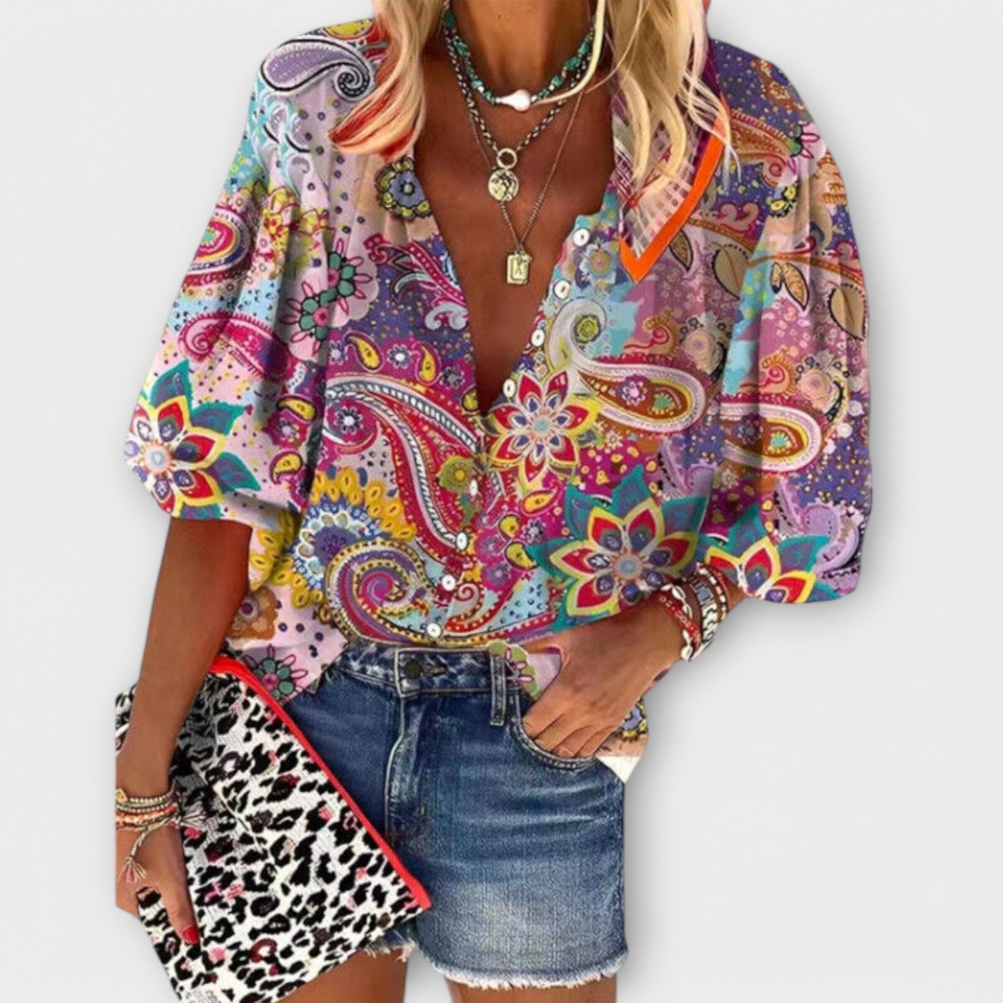 Blusa-Retro Femminile Fresca