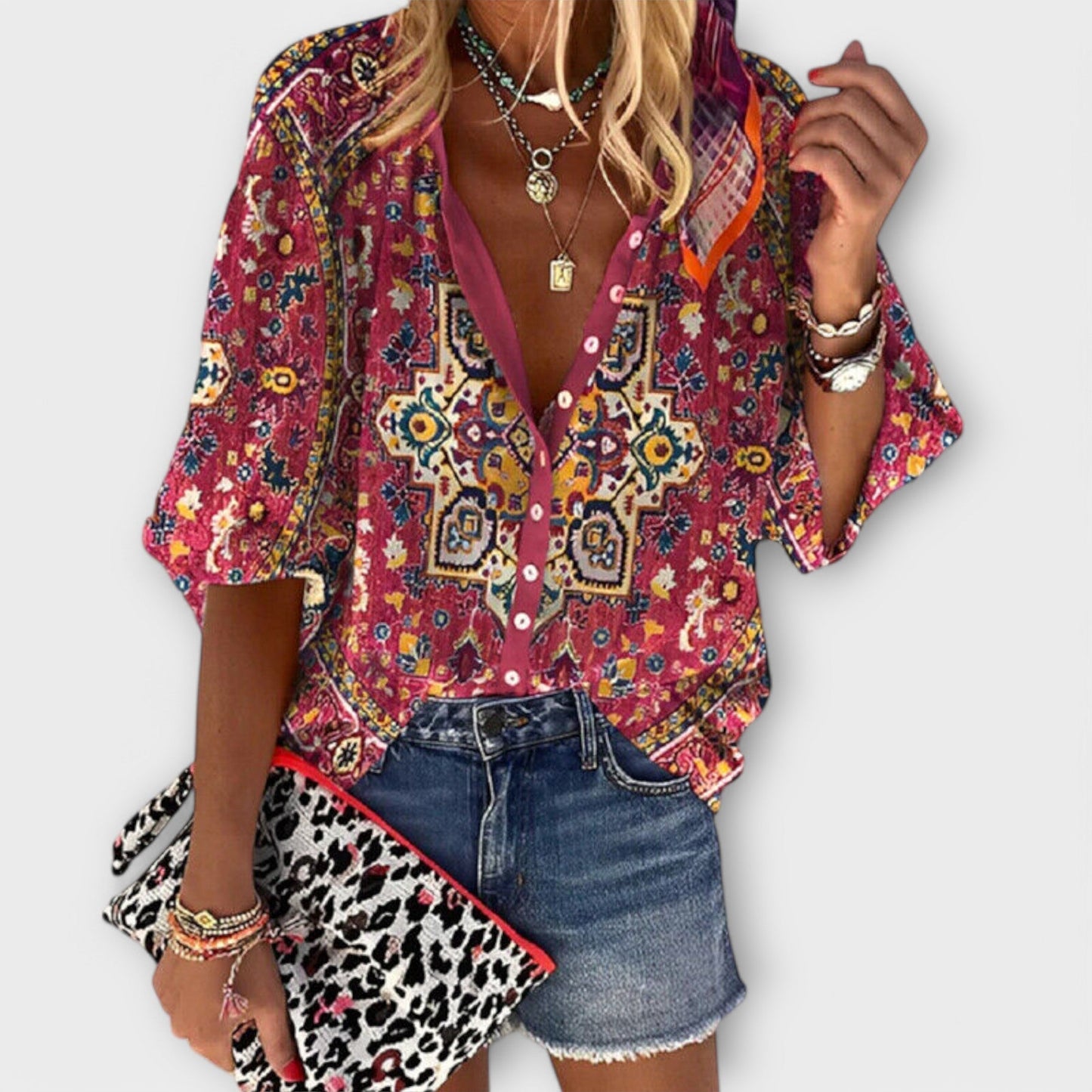 Blusa-Retro Femminile Fresca