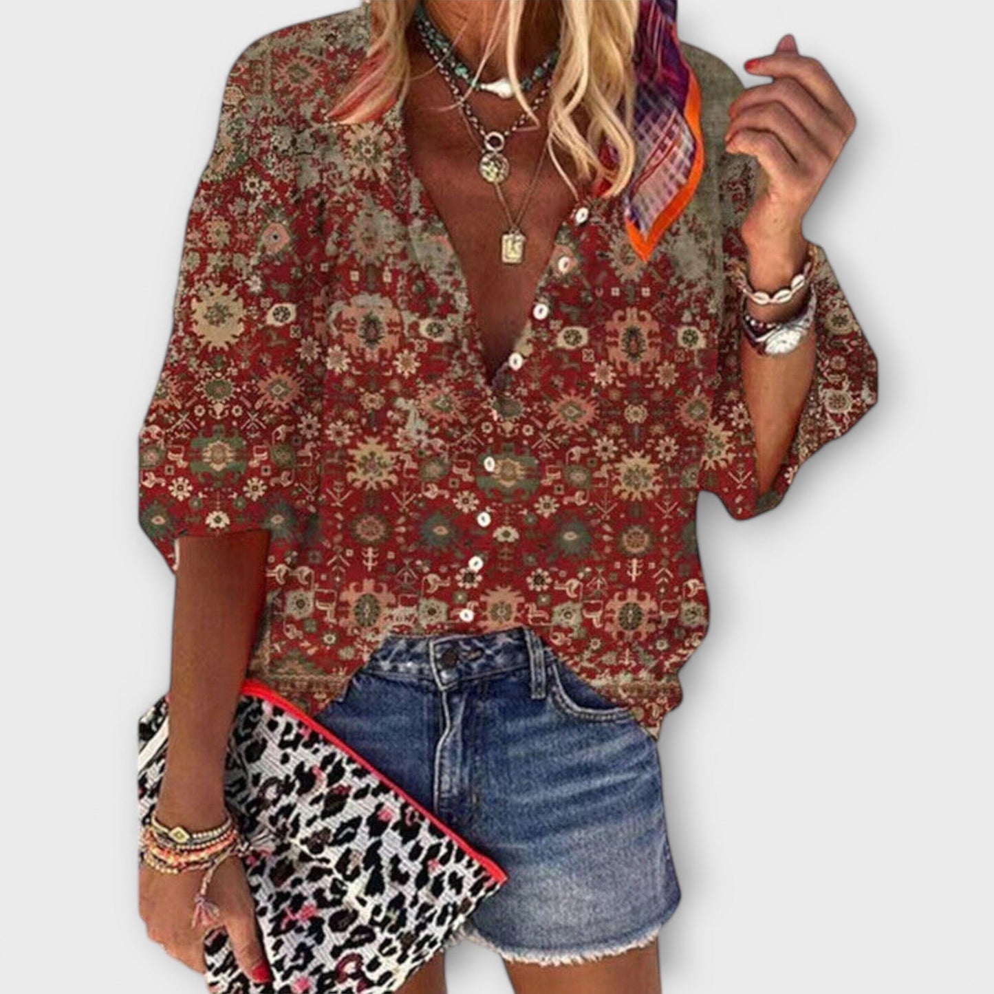 Blusa-Retro Femminile Fresca