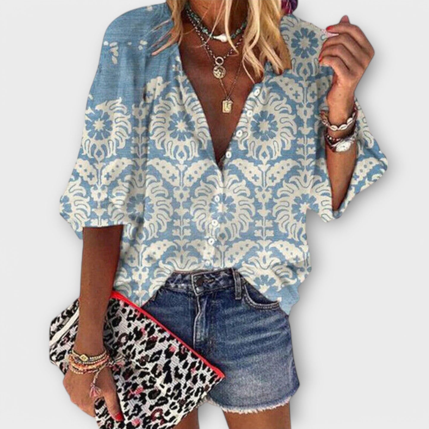 Blusa-Retro Femminile Fresca