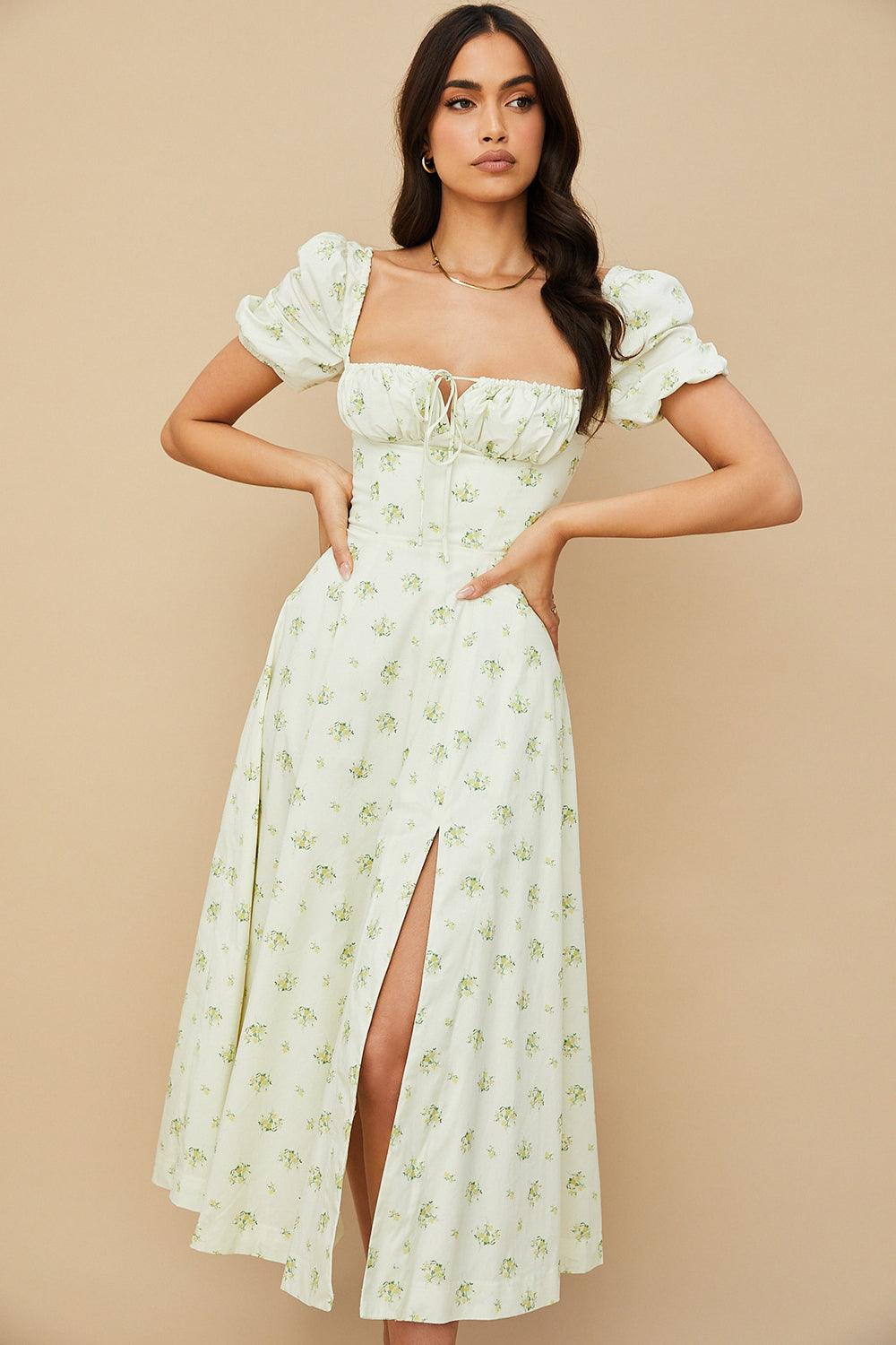 Elegant Corset-Style Midi Dress