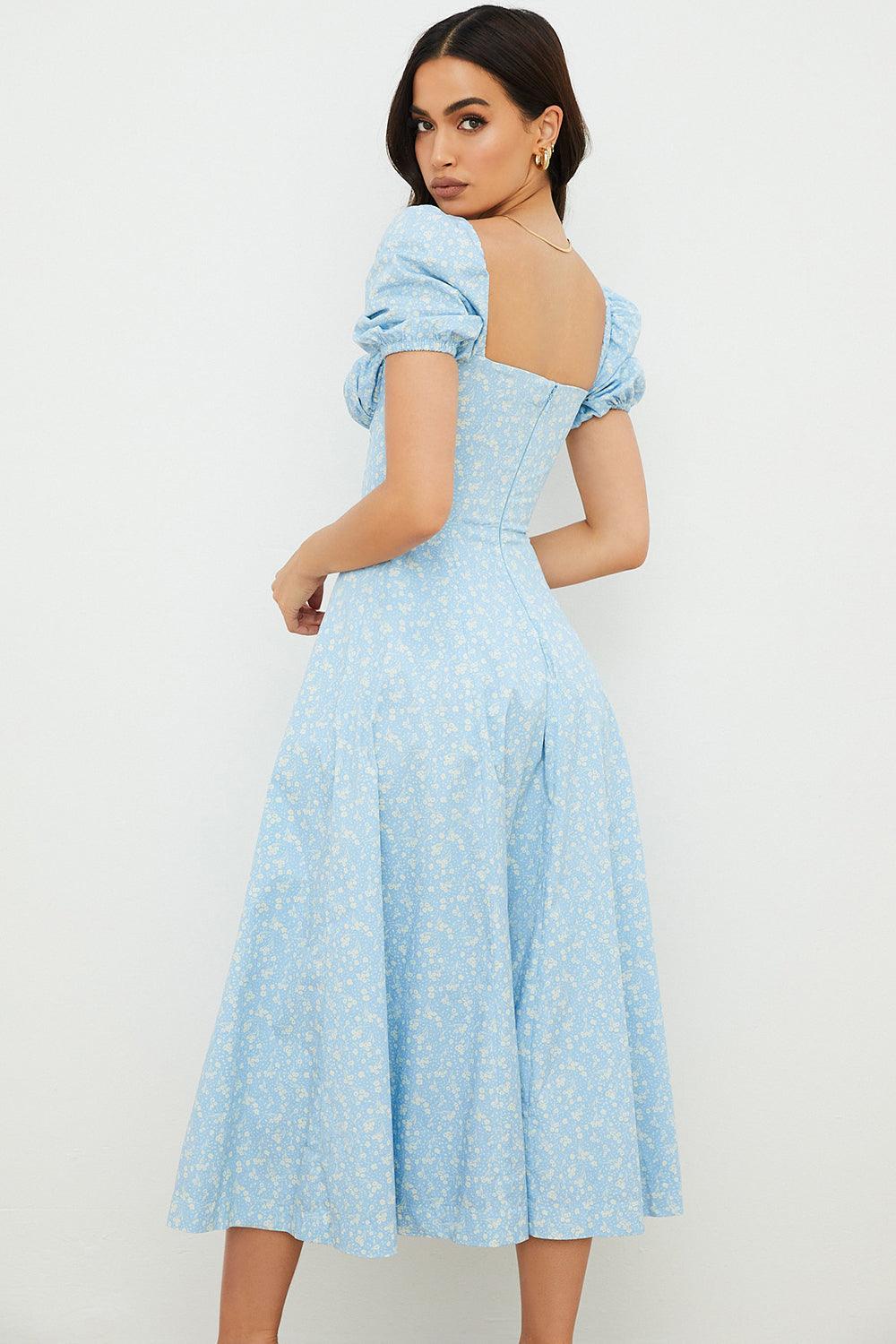 Elegant Corset-Style Midi Dress