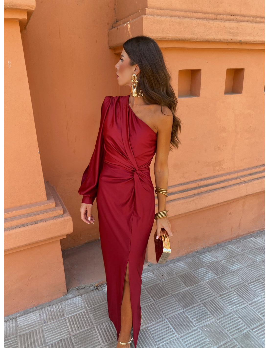 Eleganza One-Shoulder Abito