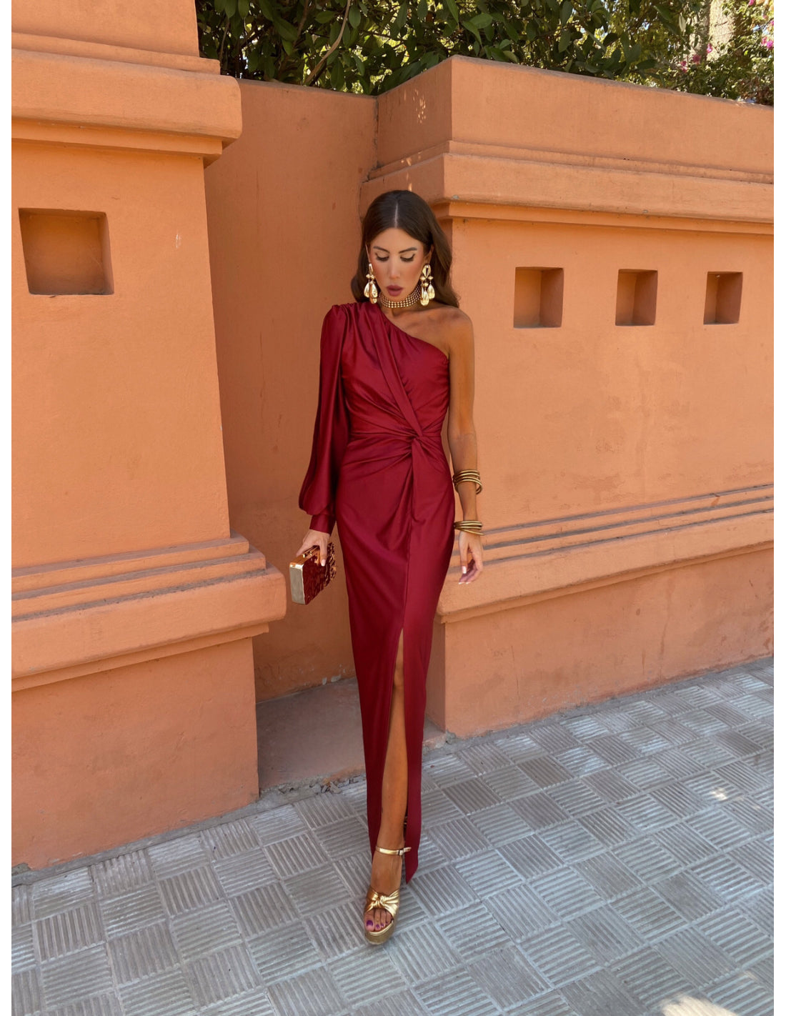 Eleganza One-Shoulder Abito