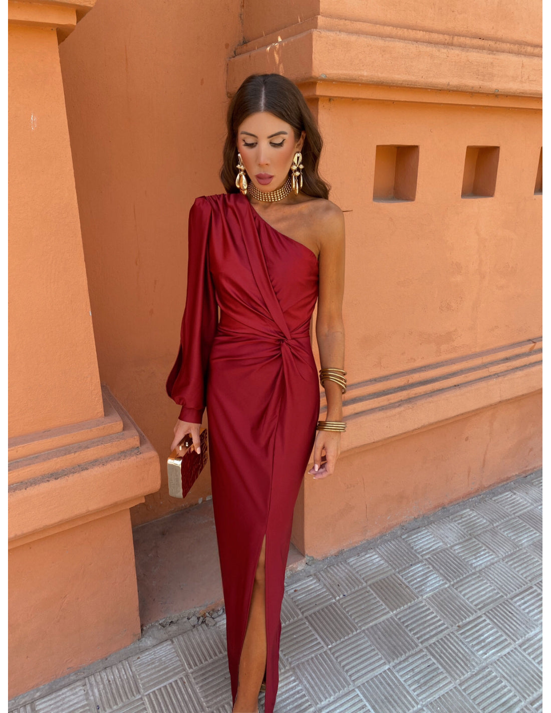 Eleganza One-Shoulder Abito