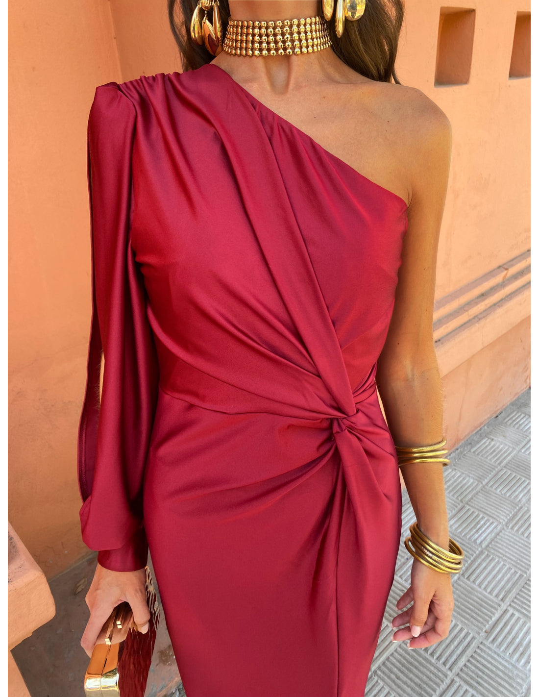 Eleganza One-Shoulder Abito